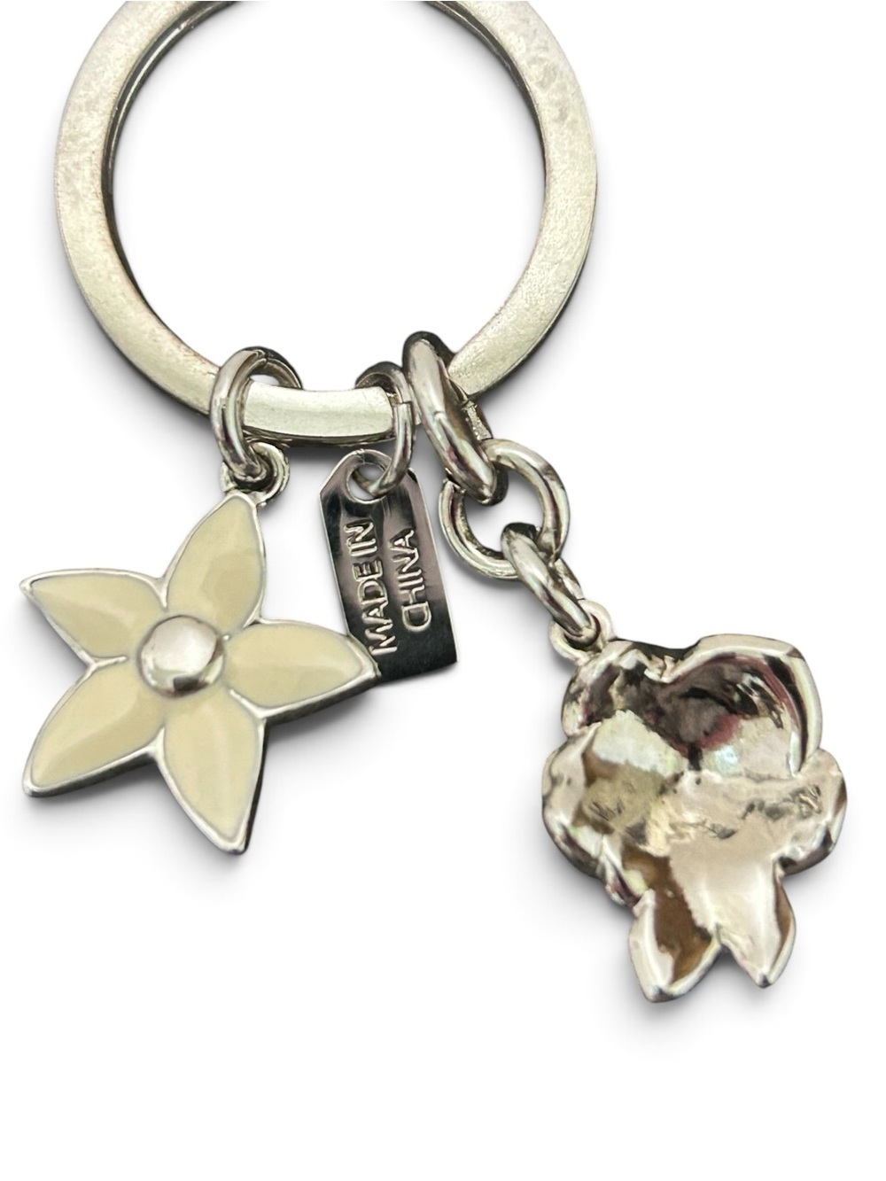 COACH Enameled Flower Bag Charm Keyring - Picture 5 of 5